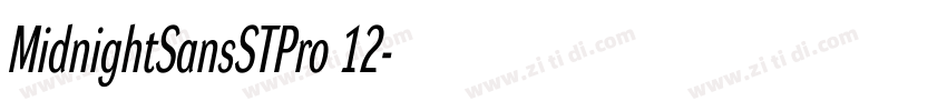 MidnightSansSTPro 12字体转换
